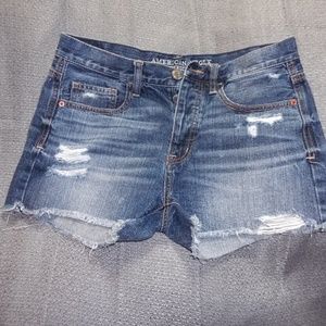 American Eagle distressed jean shorts